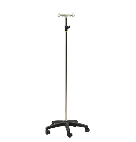 Portasueros con ruedas - R-3 - Hebei Pukang Medical Instruments - 4 ganchos / de acero inoxidable / para cama