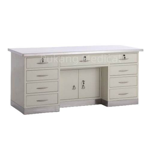Mesa de trabajo - G-5 - Hebei Pukang Medical Instruments - rectangular / de acero inoxidable / con cajones