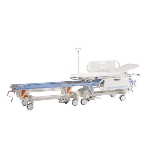Carro camilla de transporte - E-4 - Hebei Pukang Medical Instruments - para traslado de pacientes / manual / de altura variable