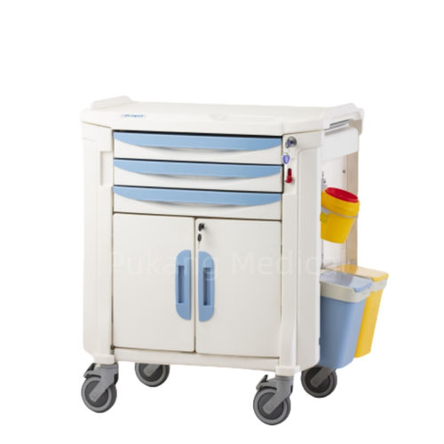 Carro de emergencia - F-53 - Hebei Pukang Medical Instruments - para cuidados intensivos / de hospital / para medicamentos
