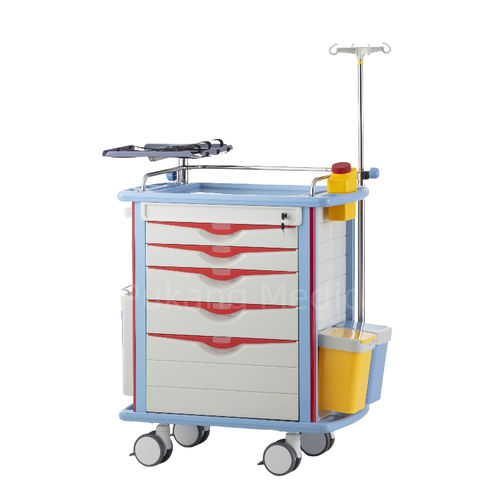 Carro médico - F-46 - Hebei Pukang Medical Instruments - de emergencia / de uso general / para desfibrilador