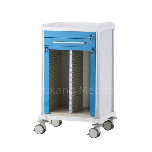 Carro médico - F-70 - Hebei Pukang Medical Instruments - para historiales médicos / de almacenamiento / 1 cajón