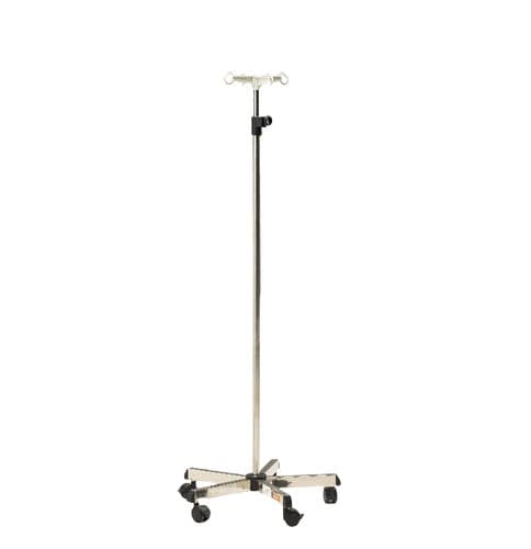 Portasueros con ruedas - R-1 - Hebei Pukang Medical Instruments - 4 ganchos / de acero inoxidable / para cama