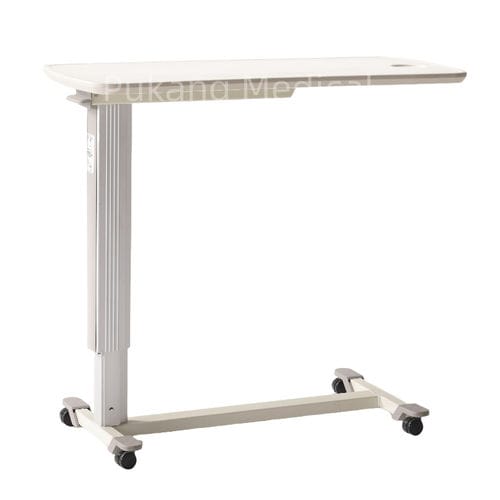 Mesa de cama de altura regulable - T-30 - Hebei Pukang Medical Instruments - con ruedas / con accionamiento manual