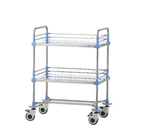 Carro médico - F-20 - Hebei Pukang Medical Instruments - para instrumental / para transporte / de acero inoxidable