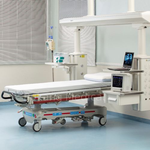 Carro camilla de emergencia - E-8 - Hebei Pukang Medical Instruments - hidráulico / Trendelenburg / Trendelenburg invertido