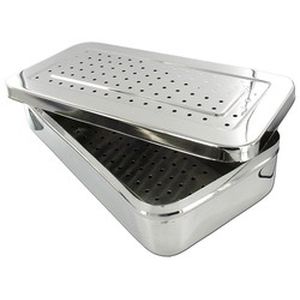 Caja para instrumental quirúrgico - AI20105P - Holtex - de acero inoxidable / perforada