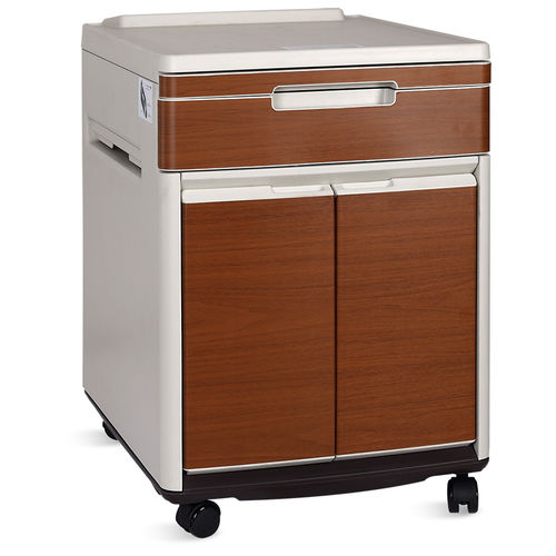Mesa de cabecera con ruedas - SKS013-1 - Jiangsu Saikang Medical Equipment - con bandeja de cama / con cajones