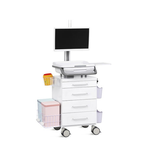 Carro informático médico - SKR-R01 - Jiangsu Saikang Medical Equipment - para ordenador portátil / para tabletas digitales / accesorios