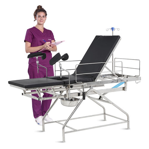 Camilla de exploración ginecológica - A046-2 - Jiangsu Saikang Medical Equipment - manual / con respaldo regulable / de altura fija