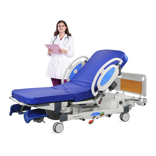 Cama de hospital - A98-8 - Jiangsu Saikang Medical Equipment - eléctrica / de altura regulable / con ruedas