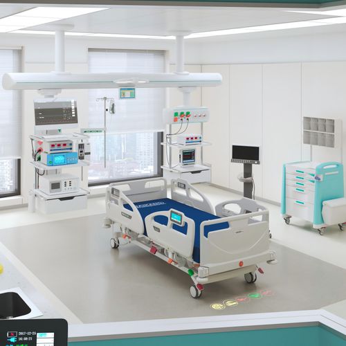Cama de hospital - C8c - Jiangsu Saikang Medical Equipment - eléctrica / de altura regulable / Trendelenburg