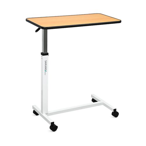 Mesa de cama de altura regulable - SKH042-5 - Jiangsu Saikang Medical Equipment - neumática / con ruedas