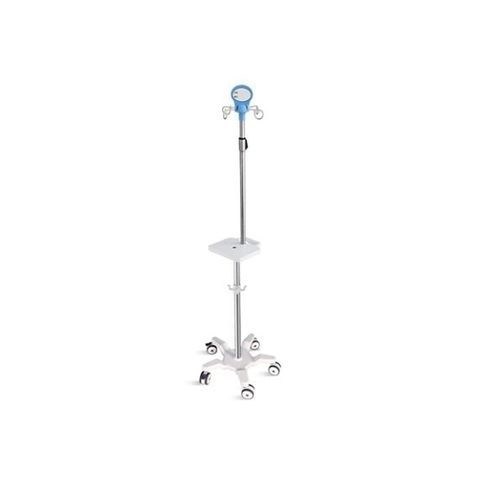 Portasueros con ruedas - SKHO41(16) - Jiangsu Saikang Medical Equipment - 4 ganchos / con soporte para bomba de infusión / para bomba de jeringa