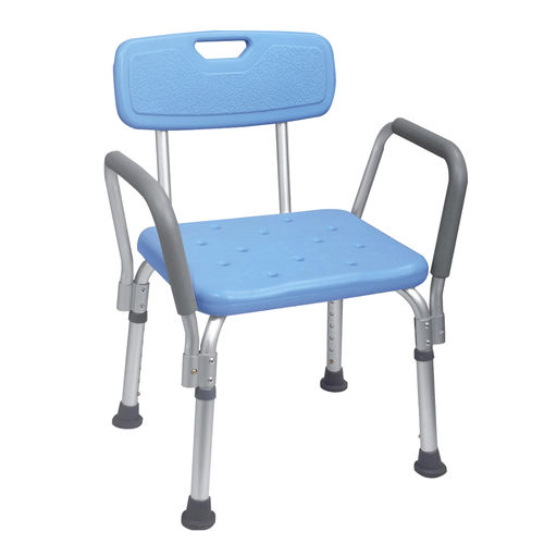 Silla de ducha con reposabrazos - YF-BA01 - Jiangsu Yongfa Medical Equipment Technology - con respaldo / de altura variable