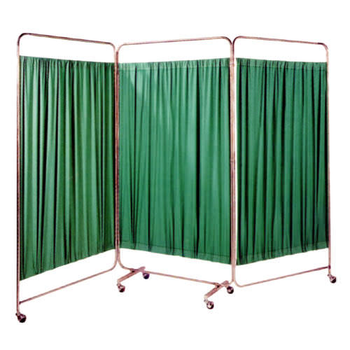 Biombo médico con ruedas - JR-017 - Joson-Care Enterprise - 3 paneles / con cortina