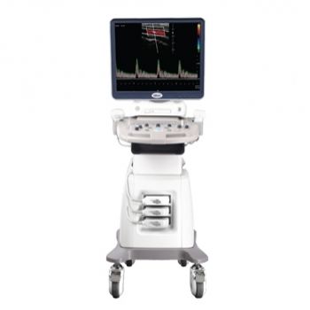 Ecógrafo con soporte - SonoRad V9  - Trivitron Healthcare - para ecografía polivalente / 3D/4D / doppler-color