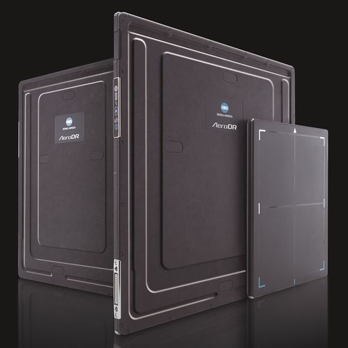 Panel detector plano para radiografía polivalente - AeroDR3 HD2 (G5) - Konica Minolta Healthcare - portátil / inalámbrico / estanco