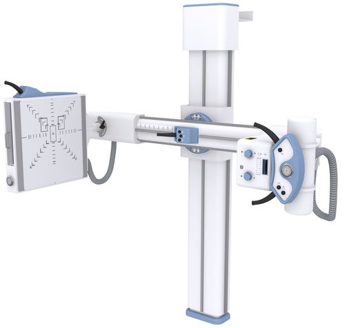 Sistema de radiografía digital - AeroDR UXE - Konica Minolta Healthcare - para radiografía polivalente / con brazo portatubos pivotante / sin mesa