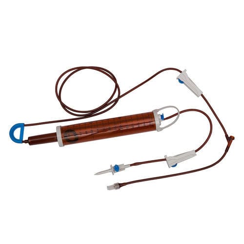 Set de perfusión quimioterapia - Lars Medicare Pvt Ltd. - con conector en Y / con protección contra la luz / con grifo