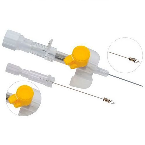 Cánula intravenosa - Safe Inject&trade; - Lars Medicare Pvt Ltd. - de PVC / desechable