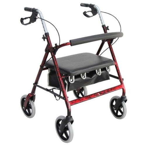 Andador con ruedas con 4 ruedas - W467 - Merits Health Products - bariátrico / con asiento / de altura regulable