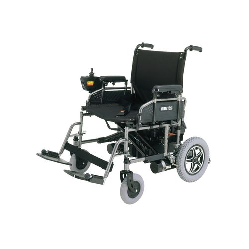 Silla de ruedas eléctrica - TRAVEL-EASE 24 - Merits Health Products - de exterior / plegable / de altura regulable