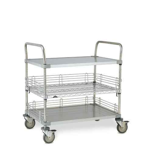Carro de almacenamiento - CASE-OL36H - InterMetro - para transporte / de acero inoxidable / con estante