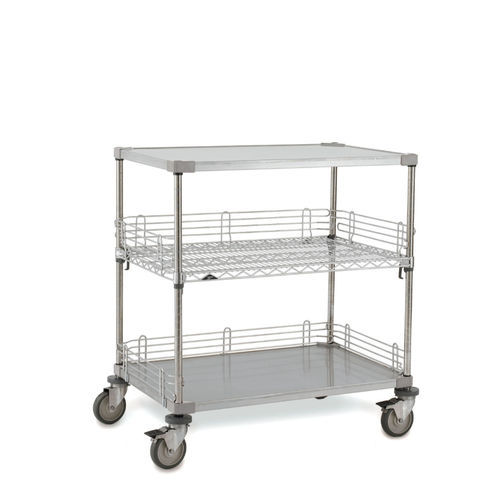 Carro para transporte - CASE-OL36 - InterMetro - de acero inoxidable / con estante / estructura abierta