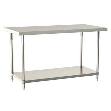 Mesa de trabajo - TableWorx  - InterMetro - rectangular / estacionaria / de acero inoxidable