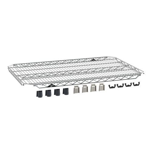 Estante modular - Super Erecta EZ-ADD - InterMetro - enrejado / de acero inoxidable / en riel