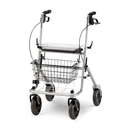 Andador con ruedas con 4 ruedas - Ideal Rollator - Meyra - con asiento / con canasta / con reposabrazos