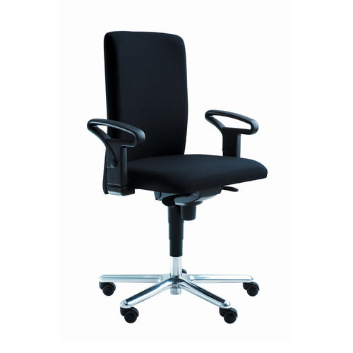 Silla de oficina bariátrica - 3078 series - Meyra - con reposabrazos / con ruedas / con respaldo alto
