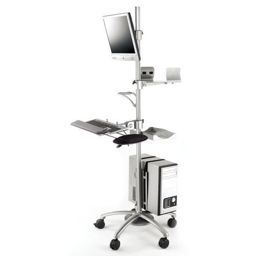 Estación de trabajo informática médica - PA-2 series - Modern Solid Industrial - de altura regulable / móvil