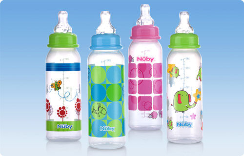 Biberón de polipropileno - Decorated Non-Drip™ - Nuby - sin bisfenol A