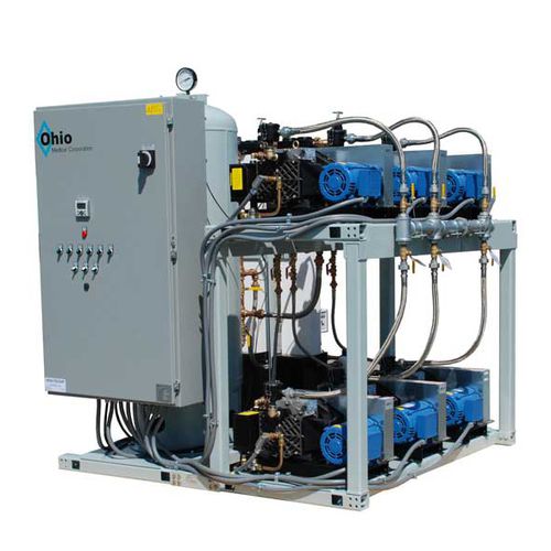 Sistema de compresión de aire médico - AS300B-T1 -DD-LAB - Ohio Medical - rotativo / scroll / estacionario