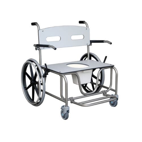 Silla con orinal bariátrica - ANTARCTIC XXL - ORTHOS XXI - con reposabrazos / con cubo / con ruedas