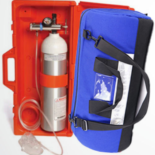 Sistema de oxigenoterapia portátil - 01OT3 series - O-Two Medical Technologies - con botella de oxigeno / con máscara de oxígeno
