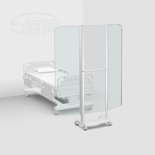 Biombo médico portátil - ClearPanels™ - Silentia - retráctil / móvil / 3 paneles