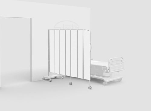 Biombo médico móvil - 06207-W - Silentia - plegable / 7 paneles