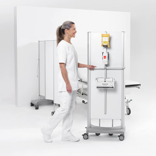 Soporte para gel hidroalcohólico - PPE - Silentia - montado en barra