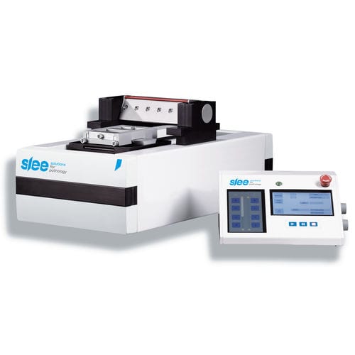 Microtomo rotativo - Polycut Legacy - SLEE medical GmbH - con pedal / para histologia / motorizado