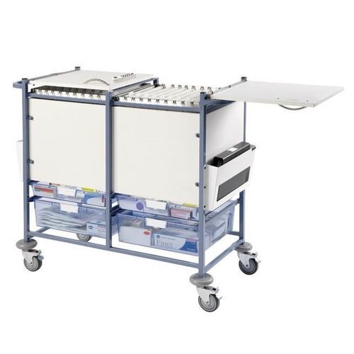 Carro médico - Sun-MNT20-DCL - Sunflower Medical - para historiales médicos / de almacenamiento / de acero inoxidable