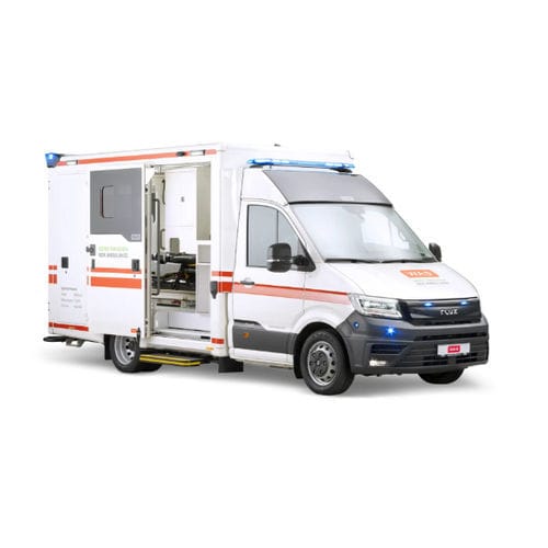 Ambulancia eléctrica - WAS 500 E - WAS - Wietmarscher Ambulanz- und Sonderfahrzeug - de salvamento / con cuerpo modular independiente / 4x4