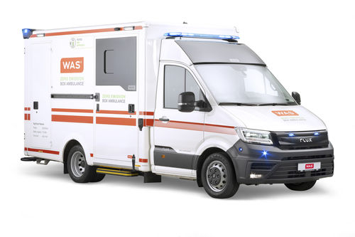 Ambulancia eléctrica - WAS 500 E - WAS - Wietmarscher Ambulanz- und Sonderfahrzeug - de salvamento / con cuerpo modular independiente / 4x4