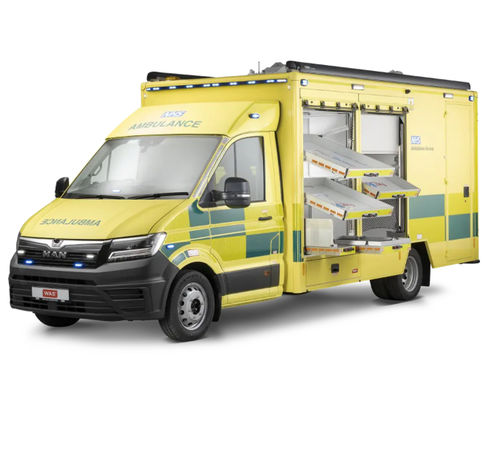 Ambulancia con cuerpo modular independiente - WAS 900 - WAS - Wietmarscher Ambulanz- und Sonderfahrzeug - con oxigenoterapia / automática