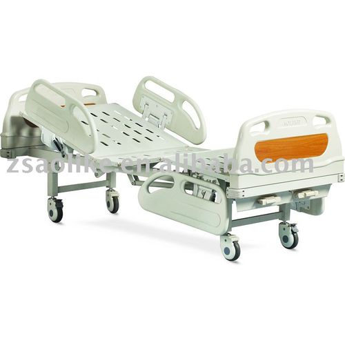 Cama de hospital - ALK06-A236P - Zhongshan Aolike Medical Equipment Technology - manual / de altura regulable / con ruedas