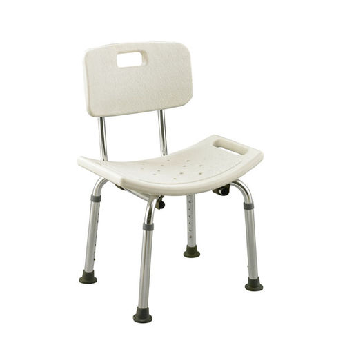Silla de ducha con respaldo - ALK402L - Zhongshan Aolike Medical Equipment Technology - de altura variable