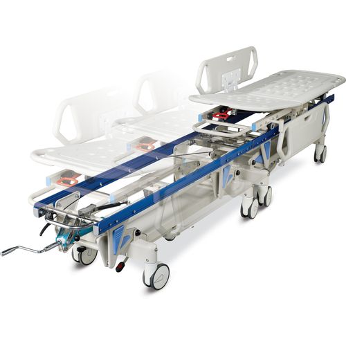 Carro camilla de transporte - ALK06-H801 - Zhongshan Aolike Medical Equipment Technology - hidráulico / de altura variable / con respaldo regulable