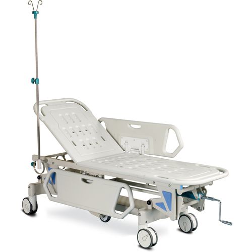 Carro camilla de emergencia - ALK06-H800 - Zhongshan Aolike Medical Equipment Technology - hidráulico / de altura variable / con respaldo regulable